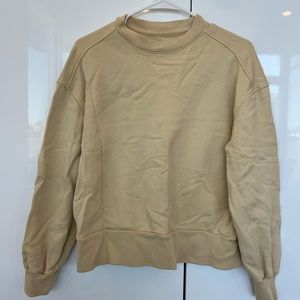 Everlane organic cotton track sweatshirt in Cream - size XS